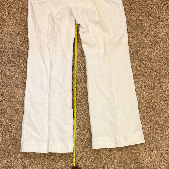 Banana Republic White Martin Fit Linen Pants - Picture 5 of 8